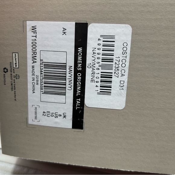 HUNTER Navy Original Tall Rainboots Size 8 &10 Available Brand New - Picture 4 of 8